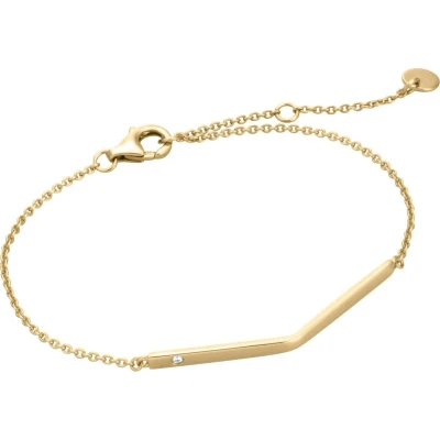 Afbeelding van Esprit ESBR00331217 Core armband Zilver geelgoudverguld Goudkleurig