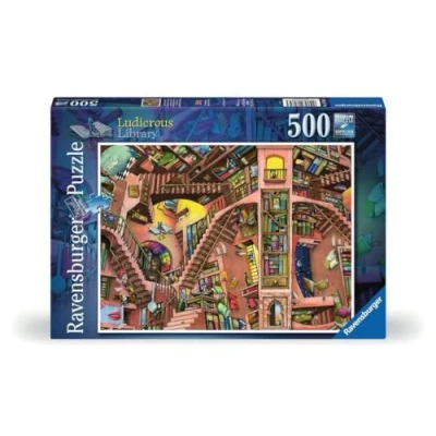 Afbeelding van Ravensburger puzzel 17484 Ludicrous Library van 500 stukjes voor volwassenen 12 jaar en ouder