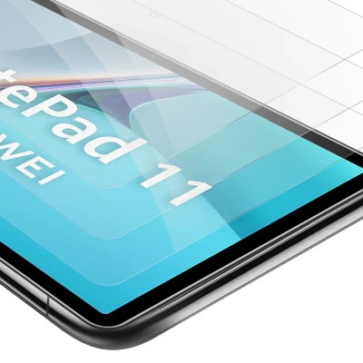Afbeelding van Cadorabo 3x Screenprotector geschikt voor Huawei MatePad 11 (10.95 inch) in KRISTALHELDER Getemperd Pantser Film (Tempered) Display beschermend glas 9H hardheid met 3D Touch