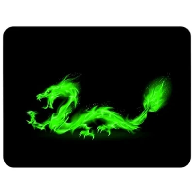 Afbeelding van Silent Monsters Muismat Grootte S (24 x 20 cm), Mouse Pad Design: Vuur Draak, Laser Besnoeiing Rand, voor Bureau en Gaming, Mousepad Antislip rubberen basis