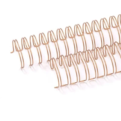 Afbeelding van Craftelier Set van 2 dubbele ringspiralen voor het inbinden albums, notitieboeken, dagboeken of kalenders Ideaal scrapbooking en knutselprojecten Diameter 2,54 cm (1 inch) Roségoud