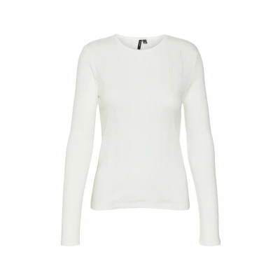 Afbeelding van Vero Moda Vmlisa Longsleeve, Dames, Maat: Small, Snow white