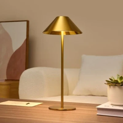 Afbeelding van Lalavon Oplaadbare Tafellamp, Snoerloze Tafellampen 4000mAh Batterij Aangedreven Bedside Lamp, 3 Kleur Traploos Dimmende Touch IP54 Waterdicht USB Bureaulamp voor Woonkamer Slaapkamer Diner Bar