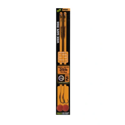 Afbeelding van Fox Edges Wide Gape Camotex Semi Stiff Ready Rigs (2 pcs) Maat : Haak 8 20lb