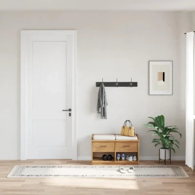 Afbeelding van Vloerkleed wasbaar anti slip 80x300 cm lichtbeige