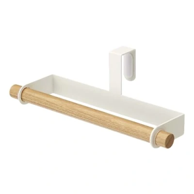 Afbeelding van Yamazaki Handdoekhouder Tosca Hangend Wit Naturel Hout 19x7,5x6cm