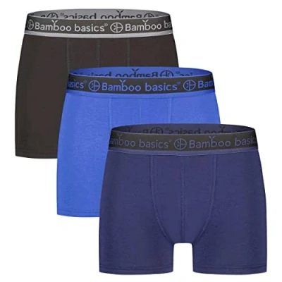 Afbeelding van Boxershort Bamboo Basics Men Liam Black Blue Navy (3 Delig) L