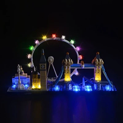 Afbeelding van GEAMENT LED verlichtingsset compatibel met LEGO Londen Skyline verlichting kit voor Architecture 21034 (LEGO set niet inbegrepen)