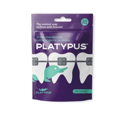 Afbeelding van Platypus flossers voor gebruik met beugels, om tanden en tandvlees schoon gezond te houden, geschikt onderweg, 30