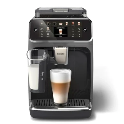 Afbeelding van PHILIPS Serie 5500 Volautomatisch LatteGo Espresso Apparaat, SilentBrew Technologie, Snelstart, Aromatische Koffie uit Versgemalen Bonen, 20 Warme en IJsdranken, Grijs (EP5544/50)