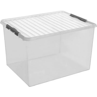 Afbeelding van SUNWARE Q Line Box 150 liter 80 x 50 48,4 cm transparant/metallic
