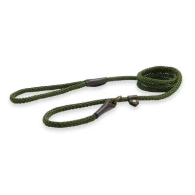 Afbeelding van Ancol Heritage Nylon touw sleeplijn, 1,5 m lengte x 8 mm breedte, groen
