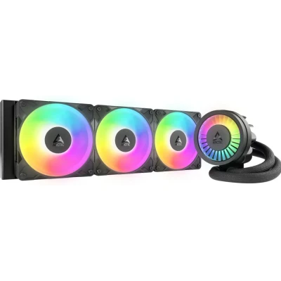 Afbeelding van ARCTIC Liquid Freezer III Pro 360 A RGB AIO CPU Koeler, 3 x 120 mm Waterkoeling, 38 Radiator, PWM Pomp, VRM Ventilator, AMD AM5/AM4, Intel LGA1851/1700 Contactframe Zwart