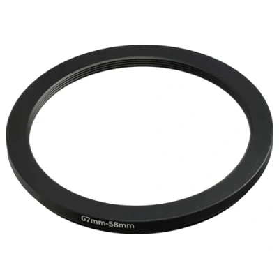Afbeelding van vhbw Step down ring adapter van 67 mm naar 58 voor cameralens filteradapter, metaal, zwart