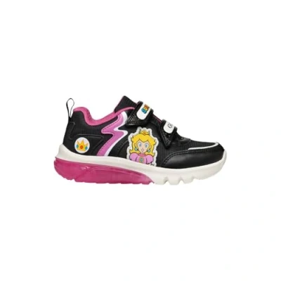 Afbeelding van Geox Nintendo Ciberdron GIRL Light UP Sneakers laag voor kinderen, Maat: 36, Black/fuchsia Imitatieleer/ textiel
