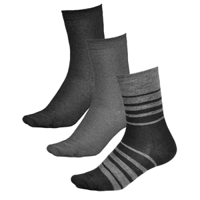 Afbeelding van VITSOCKS 80% Merino Wol Sokken Dames Warm Dun Zacht Ademend (3 PAAR) Wollen Wintersokken, grijs zwart, 39 42