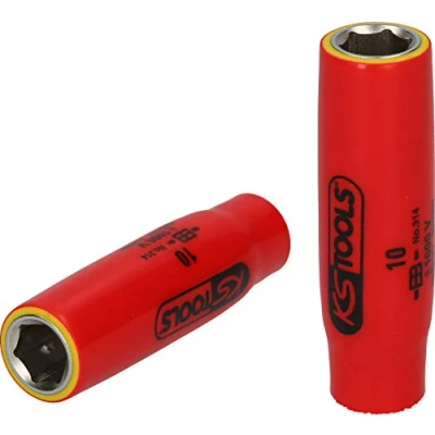 Afbeelding van KS Tools, Dopsleutel + dopmoer, 1/4&quot; stopcontact met beschermende isolatie (9 mm)