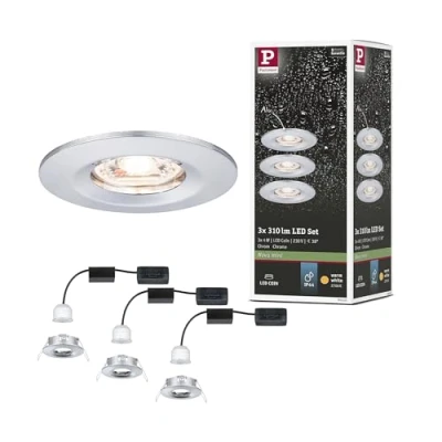 Afbeelding van Paulmann 94303 EBL Nova mini Coin LED inbouwlamp Set van 3 stuks 4 W Chroom