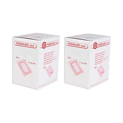 Afbeelding van Rudavlies Steriele wondpleisters, 100 stuks, verschillende maten, 7 cm x 5