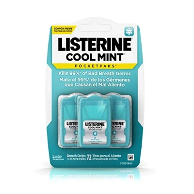 Afbeelding van Listerine PocketPaks, Cool Mint, 72 tellen mee