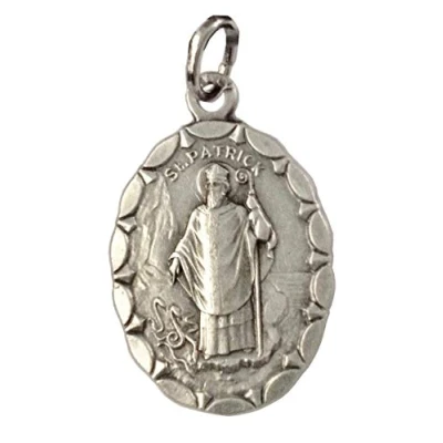 Afbeelding van Saint Patrick Medal Ovale vorm Patron of Ireland 100% Made in Italy, Messing