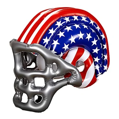 Afbeelding van W WIDMANN MILANO Party Fashion 04868 opblaasbare voetbalhelm, sterren en strepen, VS, American Football, hoed, kostuum, accessoire, carnaval, themafeest