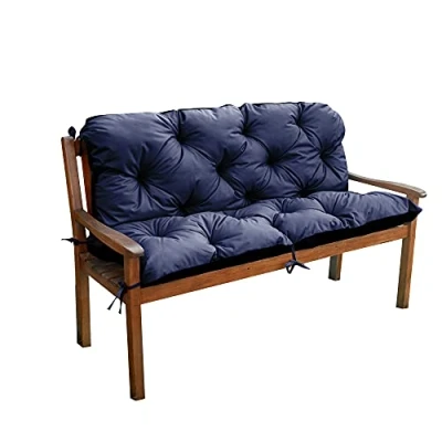 Afbeelding van Kussen voor tuinbank, zitkussen, stoffering, zitkussen V1 (135x60x50, blauw)