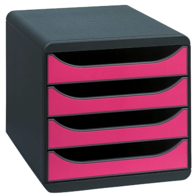 Afbeelding van Exacompta ladenblok Big Box Classic, muisgrijs/framboos