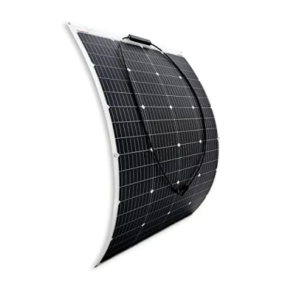 Afbeelding van enjoy solar ETFE Marine Semi flexibel zonnepaneel, 150 W, 12 V, fotovoltaïsche module, PERC 166 x mm zonnecellen met 9 busbars, ideaal voor camper, jacht en boot