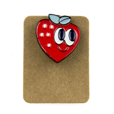 Afbeelding van Metalen Aardbei Emaille Pin Badge