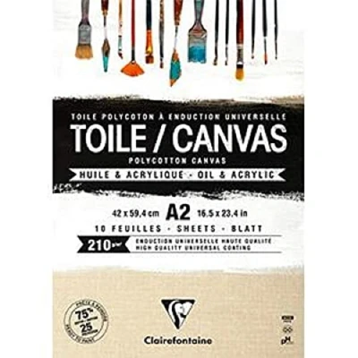 Afbeelding van Clairefontaine 975212C Verpakking (met 10 vellen plakwand voor het malen zandkorrel, 210 g, gelijmd, DIN A2, 1 verpakking, natuur
