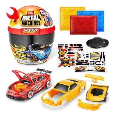 Afbeelding van ZURU Metal Machines Speed Heroes, bouw en start je racewagen, Red