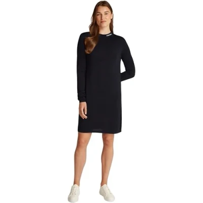 Afbeelding van Calvin Klein Jeans J20J224831 Trui jurk met gladde garen, dames, Zwart (Ck Zwart), S, S