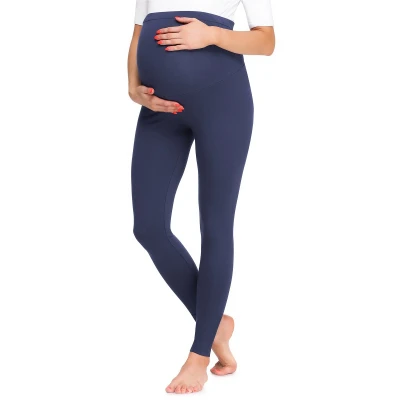 Afbeelding van BE Mammy Dames Lange Leggings Zwangerschapsleggings BE20 257 LE Marineblauw XL