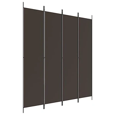 Afbeelding van vidaXL Kamerscherm met 4 panelen 200x220 cm stof bruin