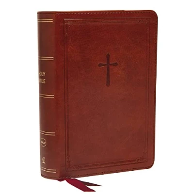 Afbeelding van NKJV, End of Verse Reference Bible, Compact, Leathersoft, Brown, Red Letter, Comfort Print: Holy New King James Version