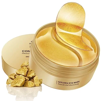 Afbeelding van 60 stuks oogpads, anti aging collageen oogmasker, oogpads tegen kringen rond de ogen, wallen en rimpels, cadeaus voor vrouwen, 30 paar (goud)