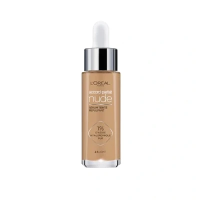 Afbeelding van L’Oréal Paris Accord Parfait Nude Volumegevend Getint Serum Foundation met hyaluronzuur 2 3 Light 30ml