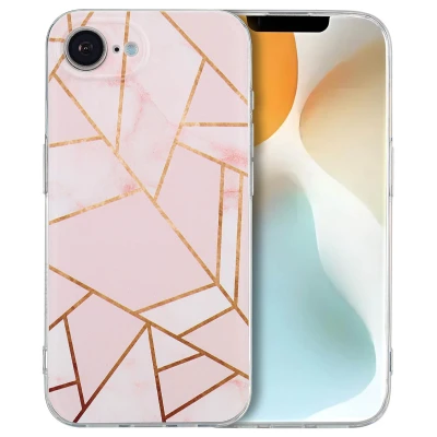 Afbeelding van iPhone SE 4 Hoesje Siliconen en TPU (zacht) imoshion Softcase/Backcover Pink Graphic Telefoonhoesje