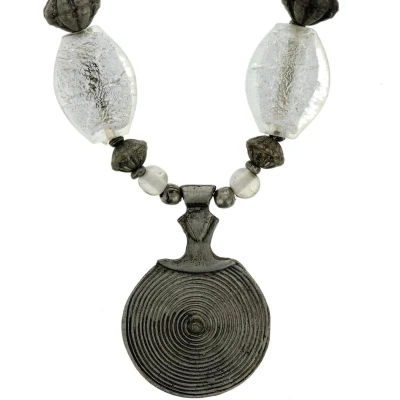 Afbeelding van Behave Witte ketting met glaskralen