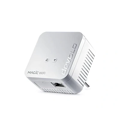 Afbeelding van devolo WLAN Powerline adapter, Magic 1 WiFi mini uitbreidingsadapter tot 1.200 Mbit/s, mesh versterker, 1x LAN verbinding, dLAN 2.0, wit