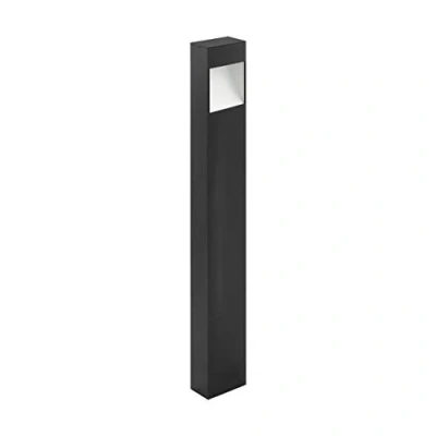 Afbeelding van Leen Bakker EGLO BuitenLEDvloerlamp Manfria 87cm Antraciet/wit Buitenverlichting Grijs Aluminium