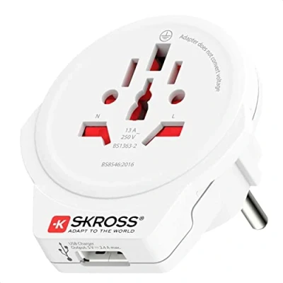 Afbeelding van Plug Adapter Skross 1.500266 Wit