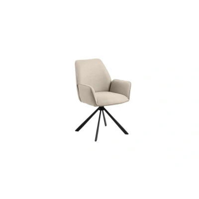 Afbeelding van Draaibare eetstoel Hune in beige stof