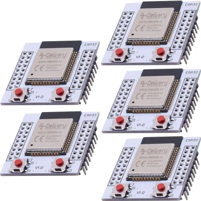 Afbeelding van AZDelivery 5 x ESP32 Wlan WiFi Module met Adapterplaat compatibel Arduino en Raspberry Pi Inclusief E Book!