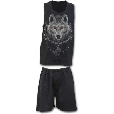 Afbeelding van Spiral Pyjama M WOLF CHI Zwart/Wit
