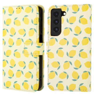 Afbeelding van imoshion Hoesje Geschikt voor Samsung Galaxy S22 Design Bookcase smartphone Citrus Dream