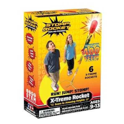 Afbeelding van Invento Raketten Stomp X treme Staal/foam Rood/zwart 8 delig
