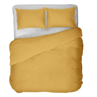 Afbeelding van Dekbedovertrek Kayori Akemi Goud Tencel 240 x 200 / 220 cm Lits Jumeaux