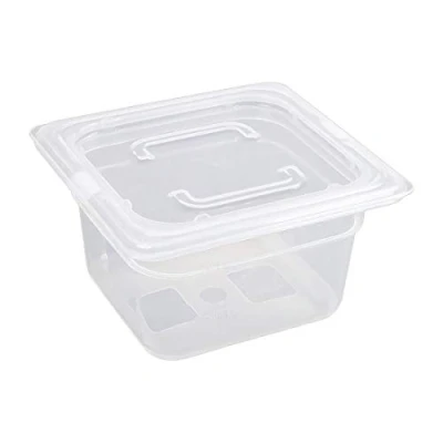 Afbeelding van Vogue polypropyleen GN 1/6 bak met deksel 10cm (4 stuks)